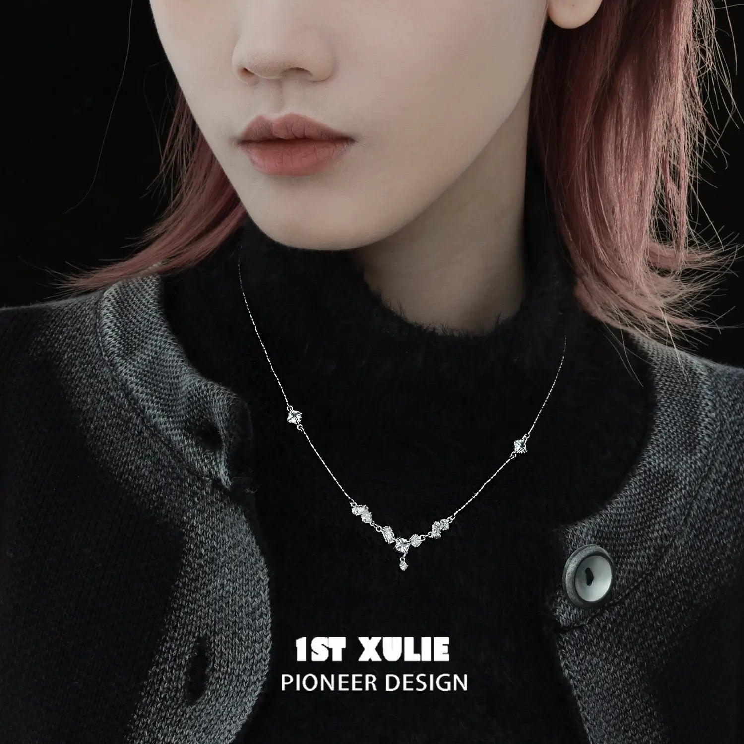실버 엔젤 S925 스털링 실버 지르콘 초커 목걸이™