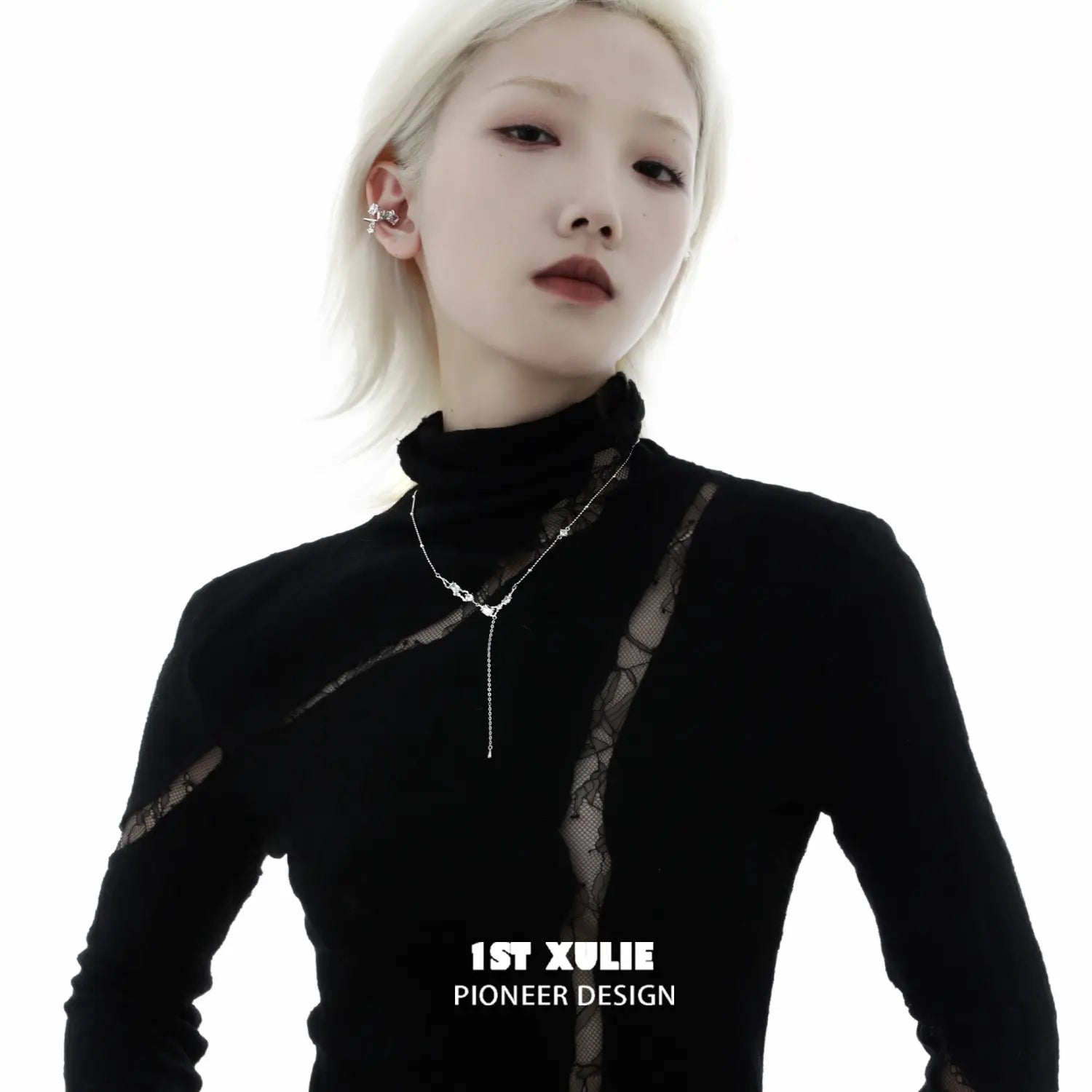 실버 엔젤 S925 스털링 실버 지르콘 다각형 이어클립 이어클립™