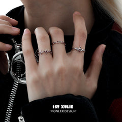 Snake Bite S925 Sterling Silver Snake ＆ Cross Adjustable Rings™