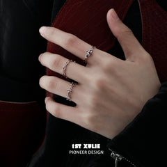 Snake Bite S925 Sterling Silver Snake ＆ Cross Adjustable Rings™