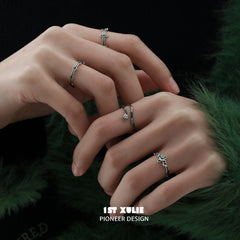 Snake Bite S925 Sterling Silver Snake ＆ Cross Adjustable Rings™