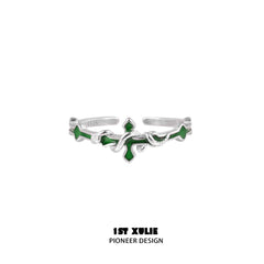 Snake Bite S925 Sterling Silver Snake ＆ Cross Adjustable Rings™