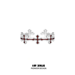 Snake Bite S925 Sterling Silver Snake ＆ Cross Adjustable Rings™