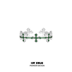 Snake Bite S925 Sterling Silver Snake ＆ Cross Adjustable Rings™