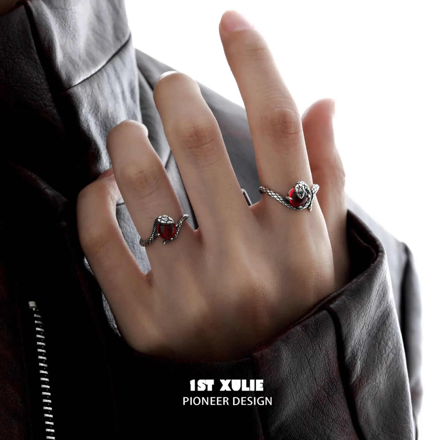 Snake Bite S925 Sterling Silver Energy Crystal Couples Rings™