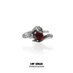 Snake Bite S925 Sterling Silver Energy Crystal Couples Rings™