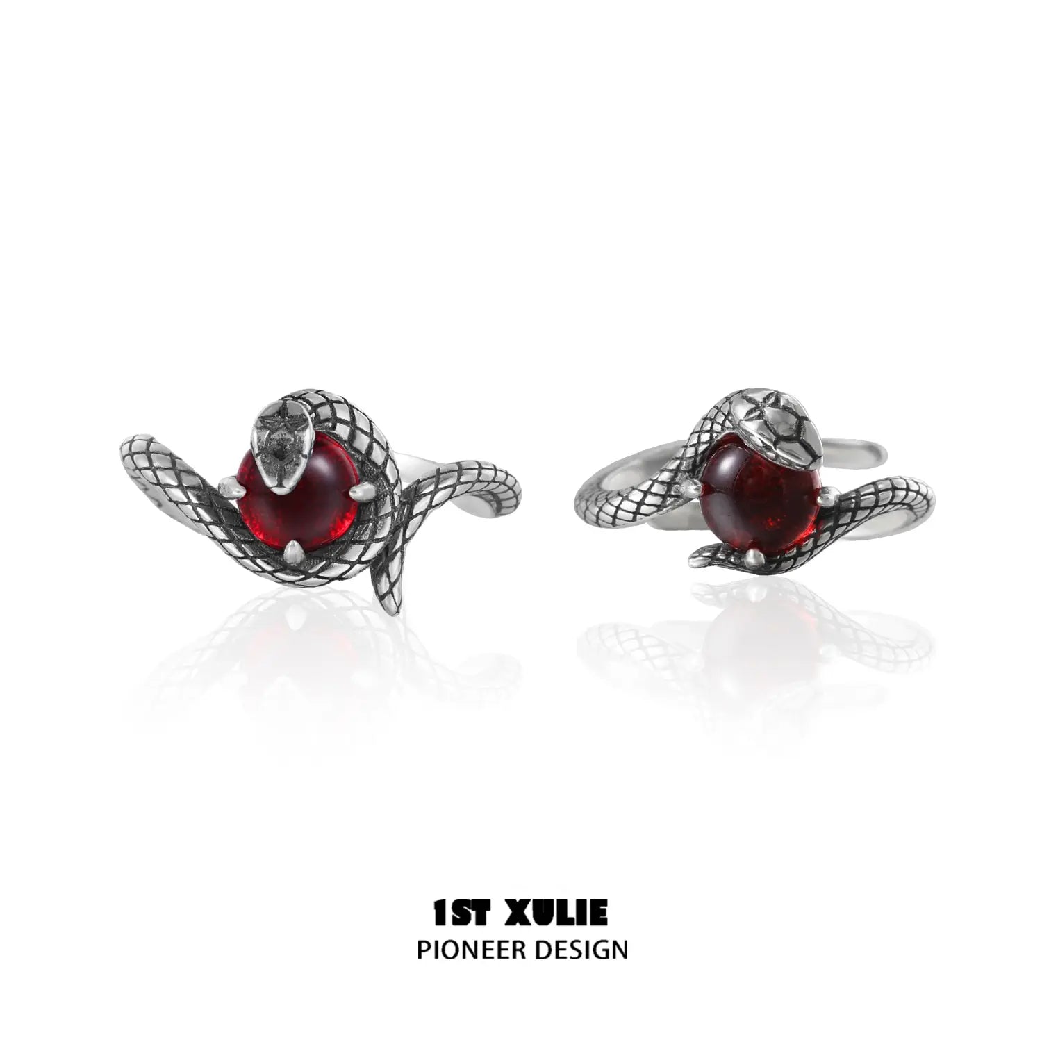 Snake Bite S925 Sterling Silver Energy Crystal Couples Rings™
