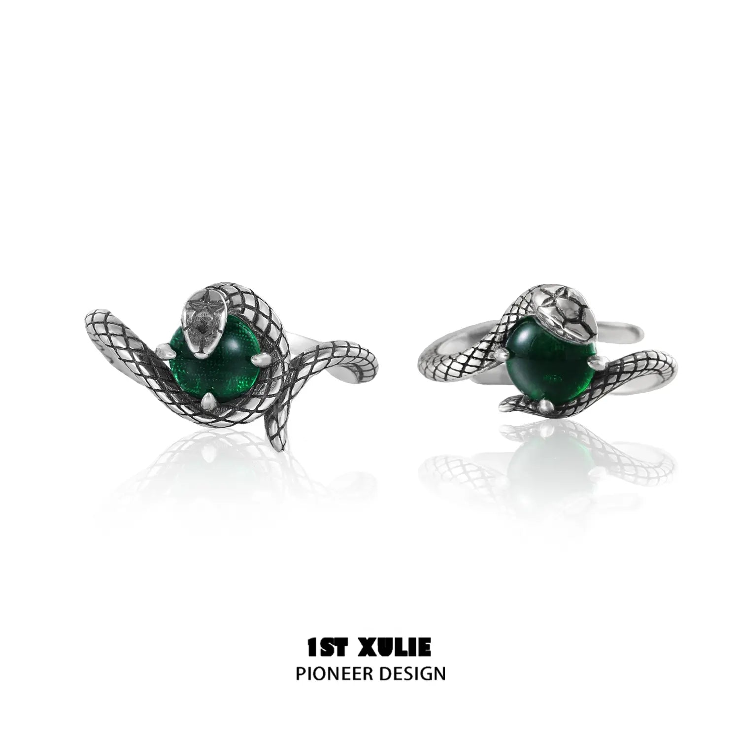 Snake Bite S925 Sterling Silver Energy Crystal Couples Rings™