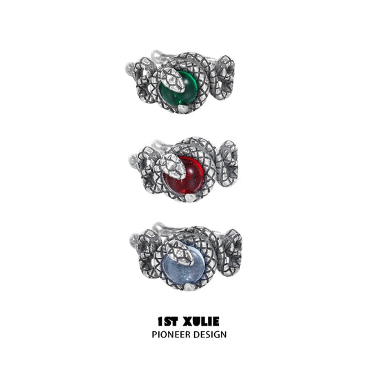 Snake Bite S925 Sterling Silver Energy Crystal Earclips Ear Clips™
