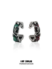 Snake Bite S925 18K Platinum Plating Leather Hoop Earrings™