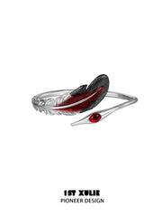 Soaring Cranes 18K Platinum Plating Feather Bangle Bracelet™