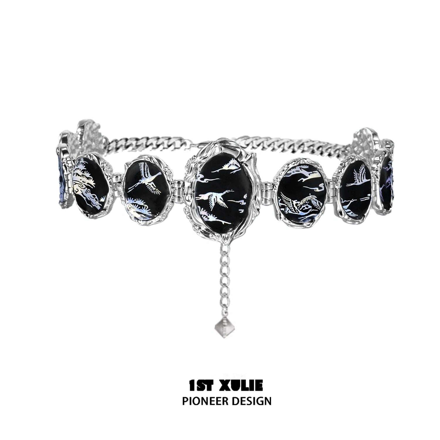 Soaring Cranes 18K 플래티넘 도금 수지 초커 목걸이 ™