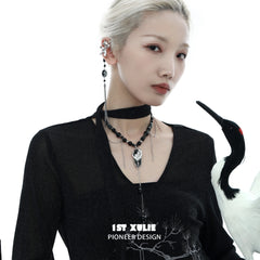 Soaring Cranes 18K Platinum Plating Tassels Agate Necklaces™
