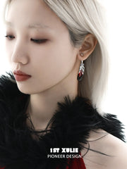 Soaring Cranes S925 18K Platinum Plating Feather Earrings™