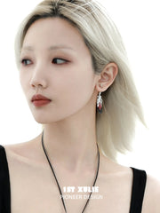 Soaring Cranes S925 18K Platinum Plating Feather Earrings™