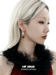 Soaring Cranes S925 18K Platinum Plating Feather Earrings™