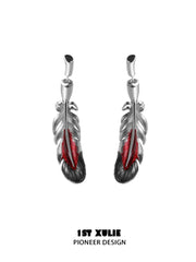 Soaring Cranes S925 18K Platinum Plating Feather Earrings™