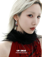 Soaring Cranes S925 18K Platinum Plating Feather Earrings™