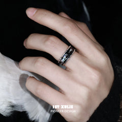Soaring Cranes S925 Sterling Silver Adjustable Open-End Rings™