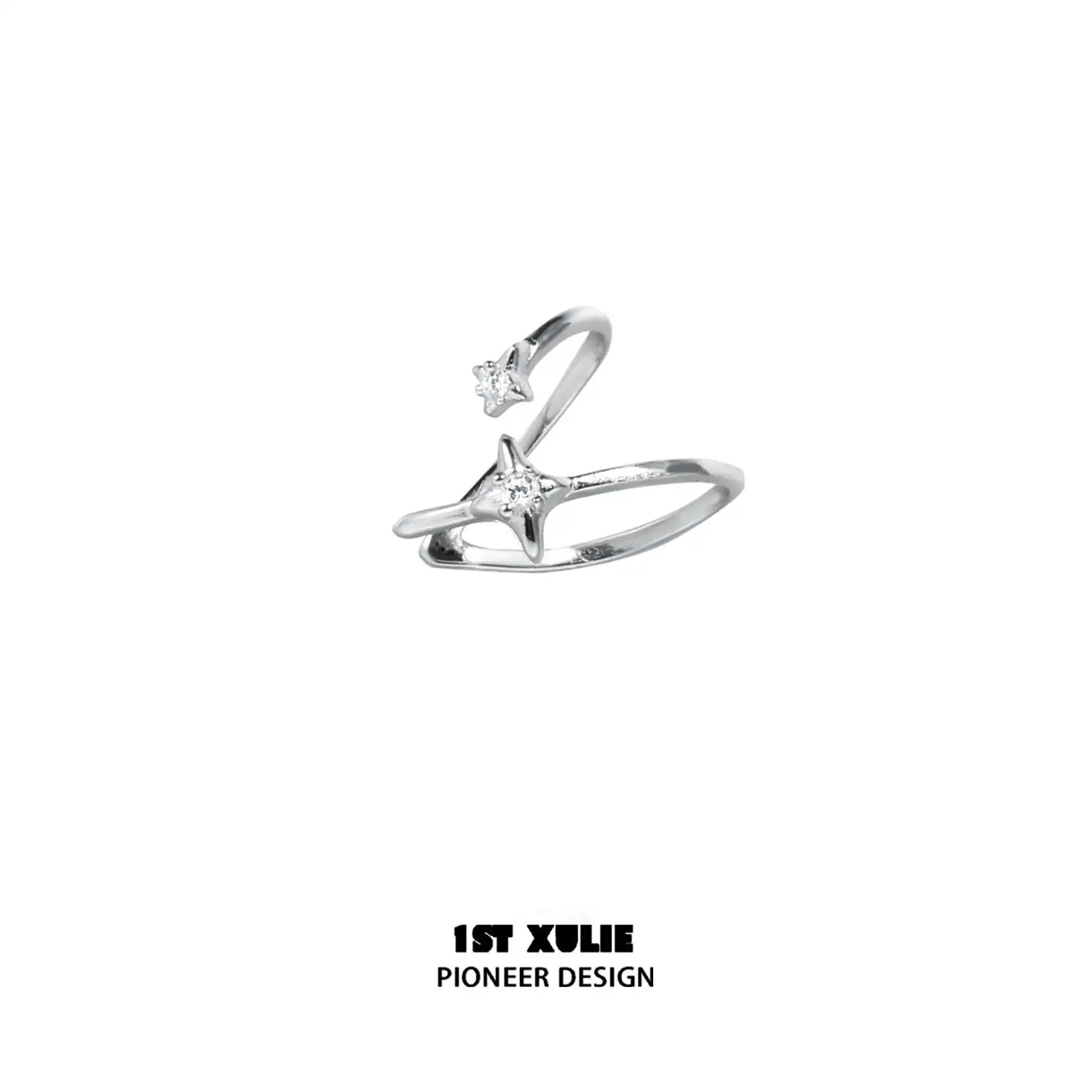 Star Trails S925 스털링 실버 불규칙 행성 궤도 이어클립 이어클립™