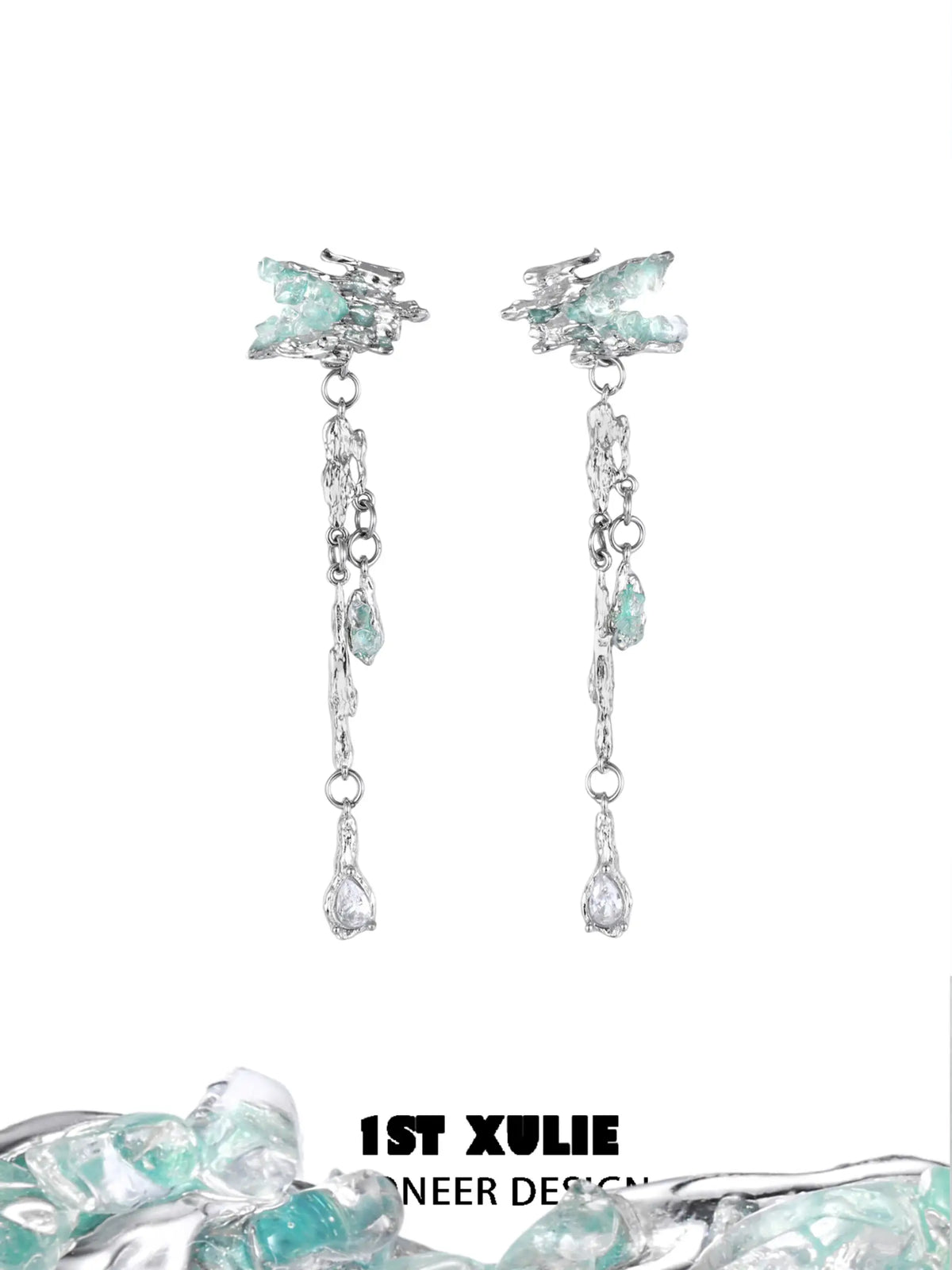The Sea 18k Platinum Plated Tassels Earclips Ear Clips™
