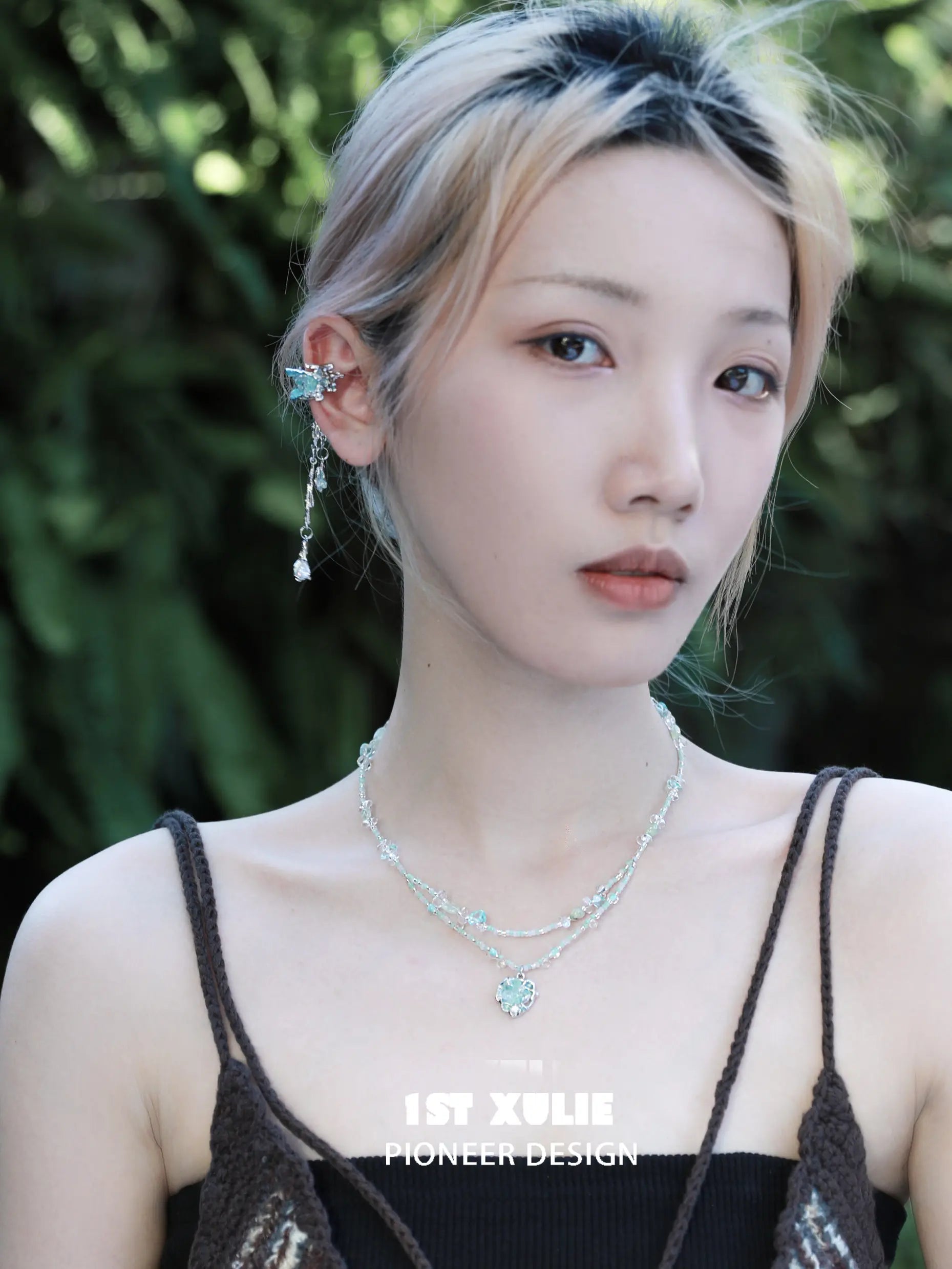 The Sea 18k 플래티넘 도금 태슬 이어클립 이어클립™