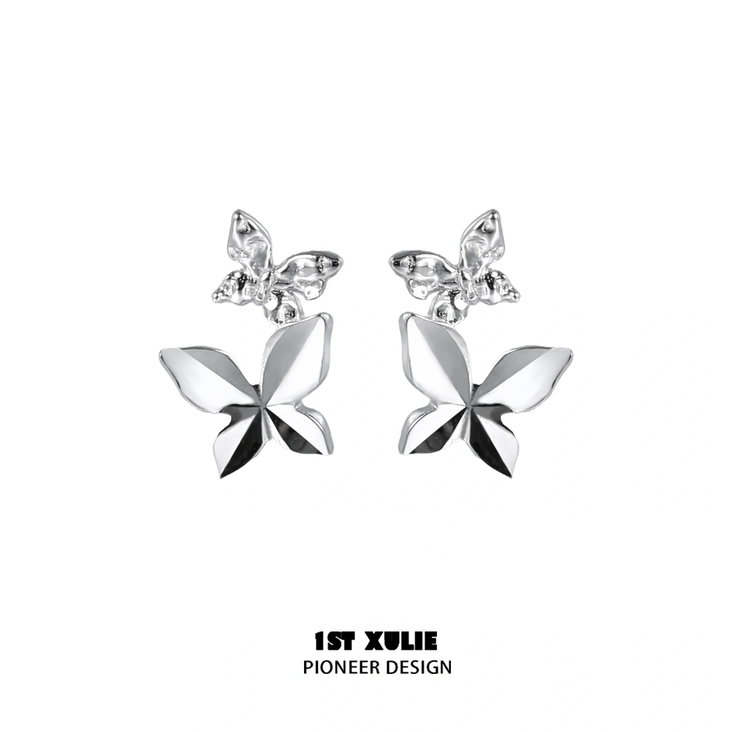 화이트플라이 S925 스털링 실버/18K 플래티넘 도금 버터플라이 이어링 &amp; 귀걸이™