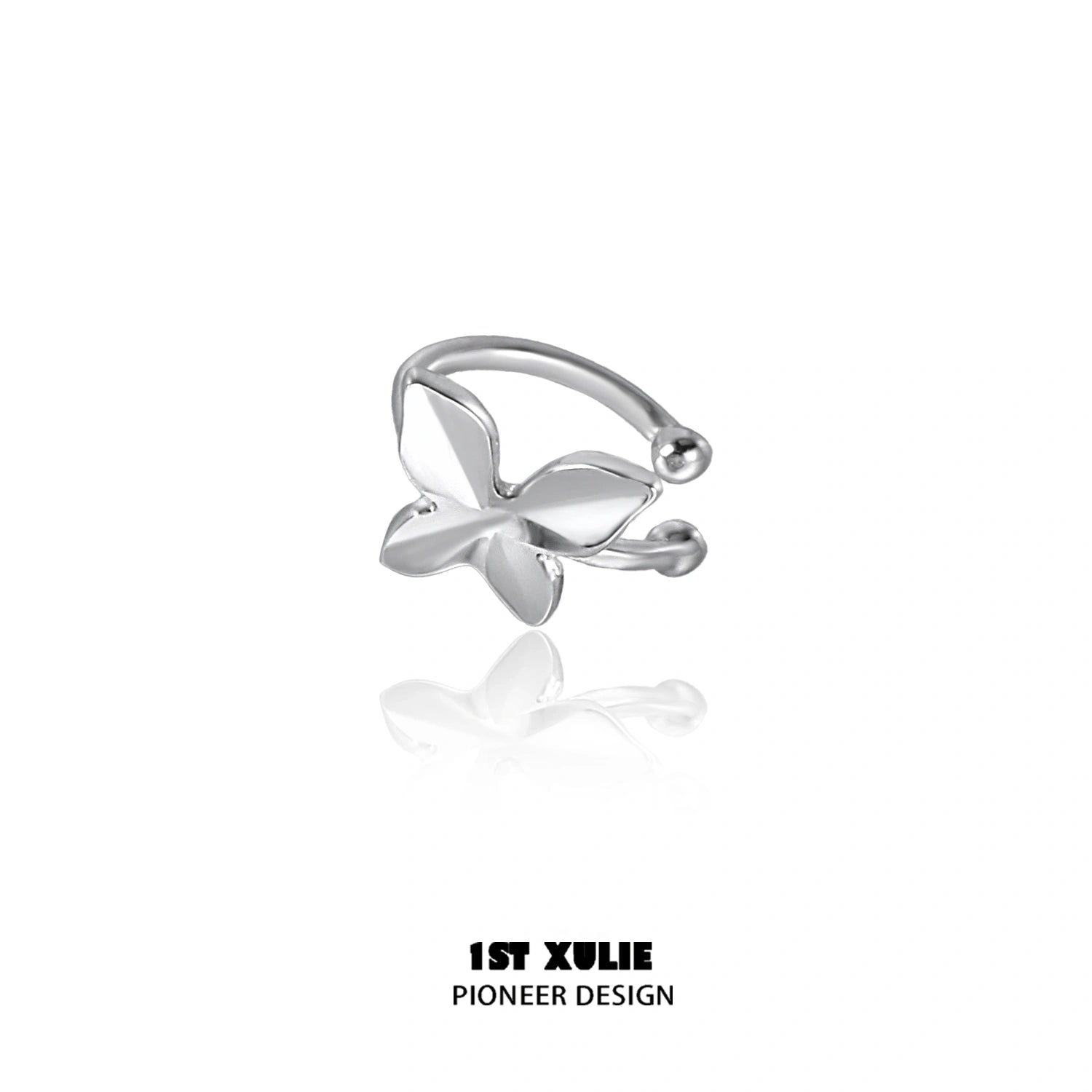 화이트플라이 S925 스털링 실버/18K 플래티넘 도금 버터플라이 이어링 &amp; 귀걸이™