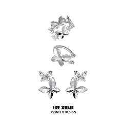 Whiterfly S925 Sterling Silver/18K Platinum Plating Butterfly Ear Clips ＆ Earrings™