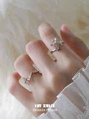 Close hand view of the ram and constellation rings