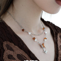 Autumn 18k Platinum Plating Butterfly Crystal Necklace™ - 1ST XULIE