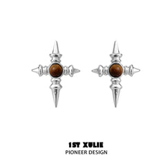 Barren Planet 18K Platinum-Plated Saturn Earrings™ - 1ST XULIE