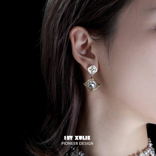 Bastet 18K Platinum Plated Drop Earrings™ - 1ST XULIE