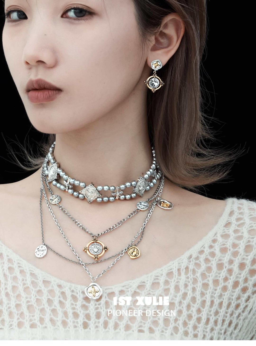 Bastet 18K Platinum Plated ShellBead Necklace Choker™ - 1ST XULIE