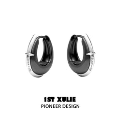 Black Mirror 18k Platinum Plated Earrings™ - 1ST XULIE