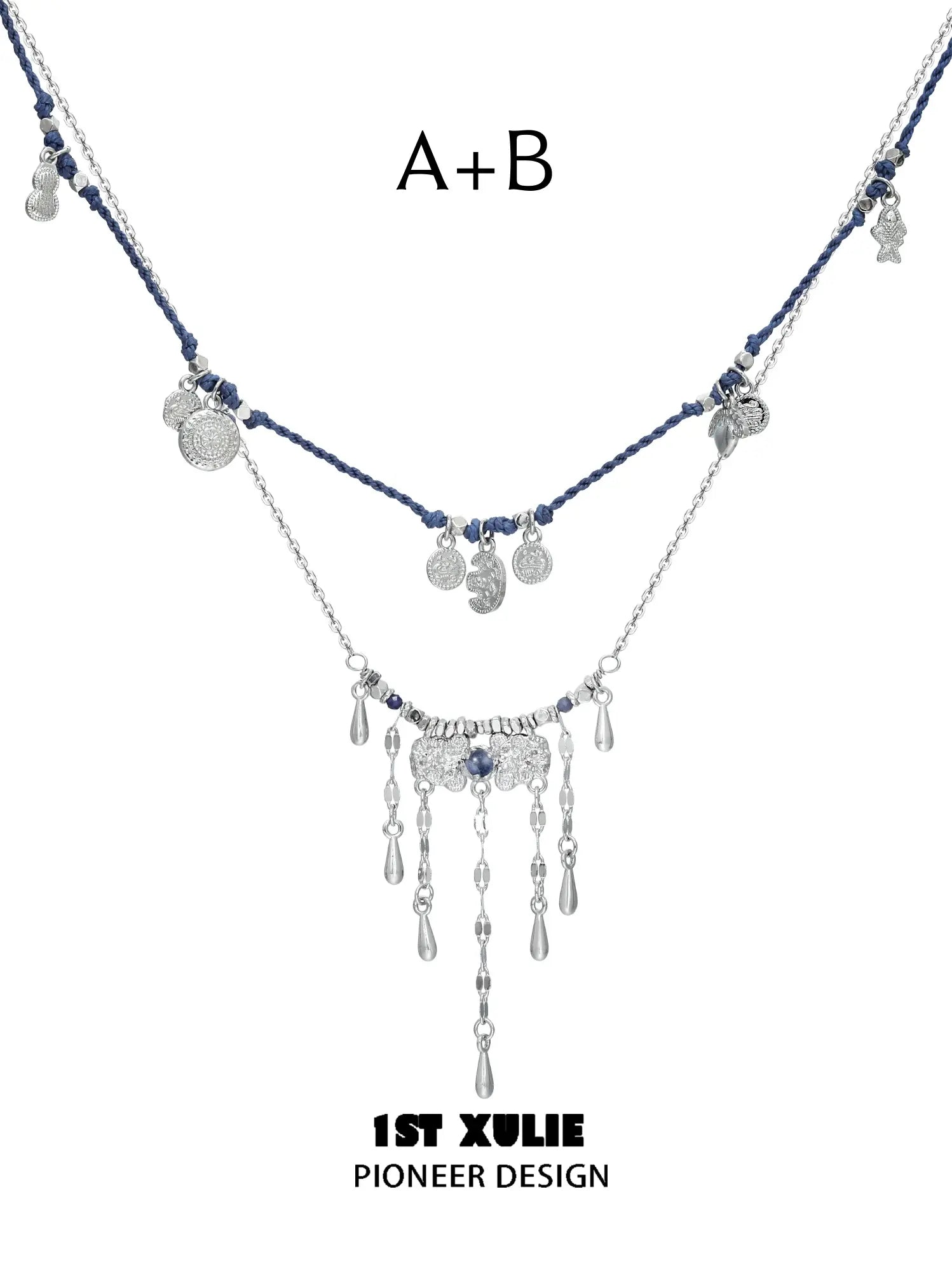 Style A and Style B layering necklace set