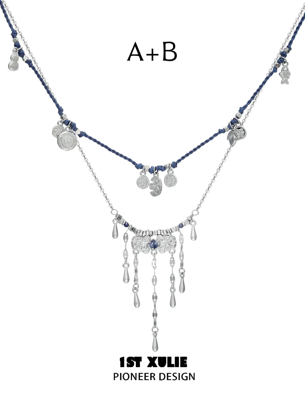 Style A and Style B layering necklace set