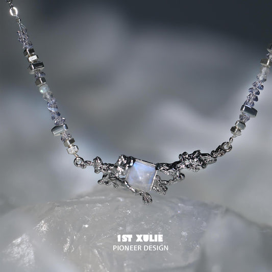 Blue Sky 18K Platinum-Plated Moonstone Necklace™ - 1ST XULIE