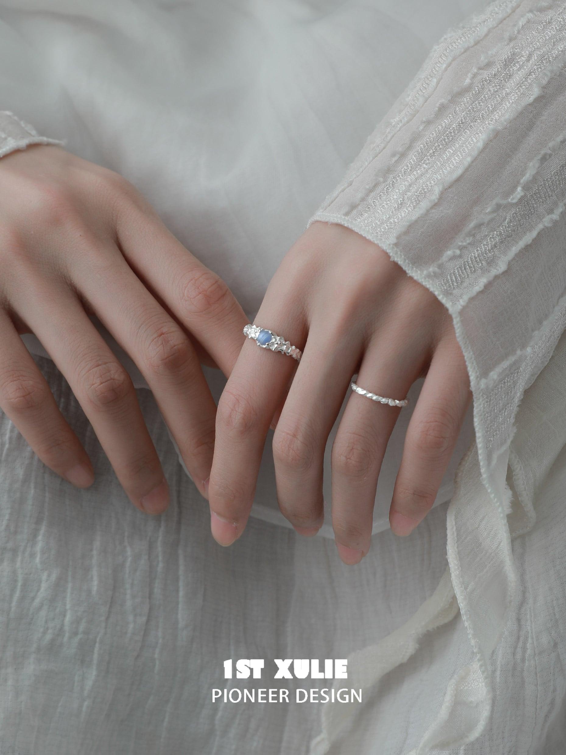 Blue Sky Blue-vein Stone S925 Sterling Silver Ring™ - 1ST XULIE