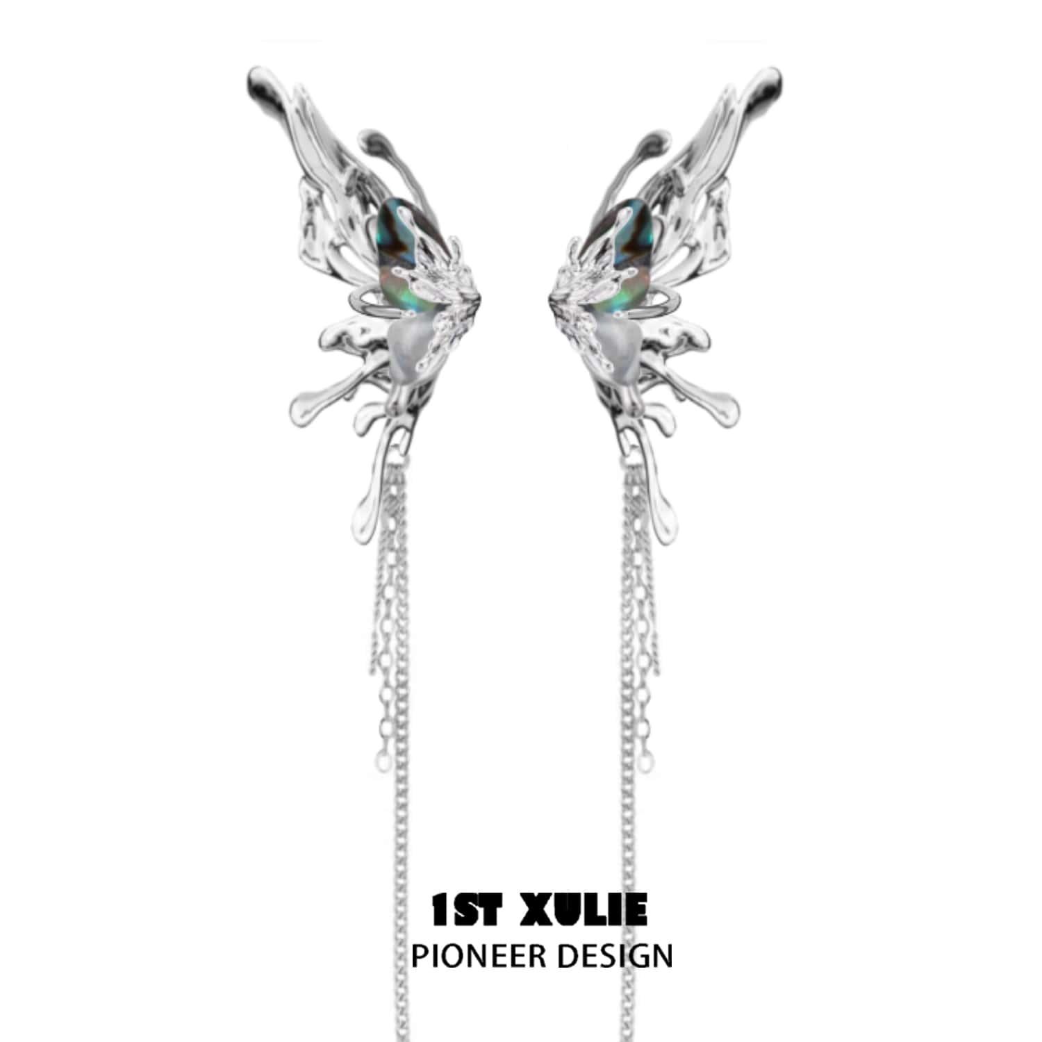 Butterfly Wasteland 18K Platinum Plated Tassel Ear Clips™ - 1ST XULIE