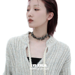 ButterflyWasteland Old Cowhide Necklace Choker B™ - 1ST XULIE