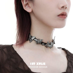 ButterflyWasteland Old Cowhide Necklace Choker B™ - 1ST XULIE