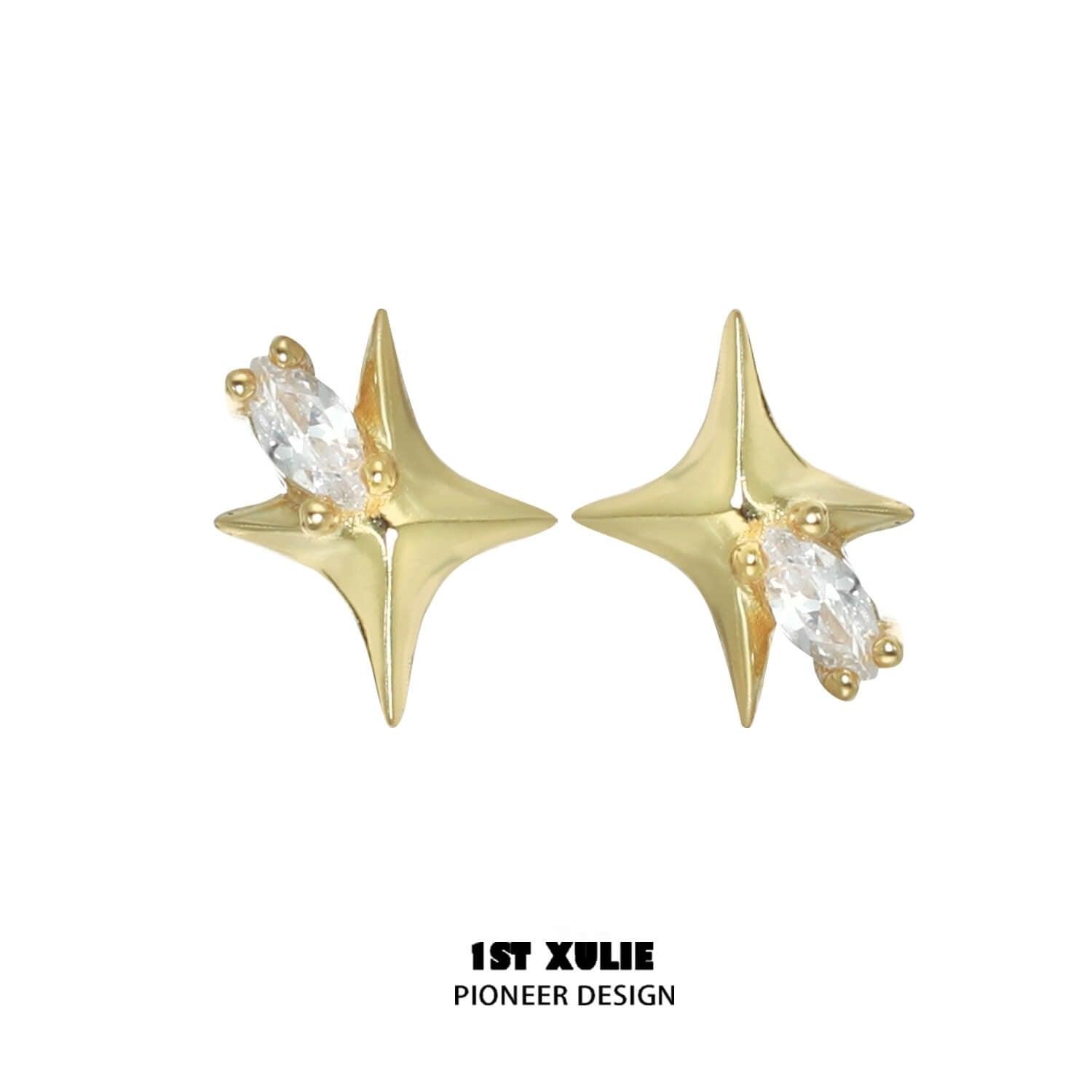 Cat‘s Gaze Zirconia Star Stud Earrings™ - 1ST XULIE