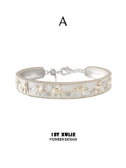 Style A celestial bangle with extension chain