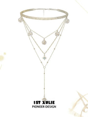 Style A and Style B choker and pendant necklace set
