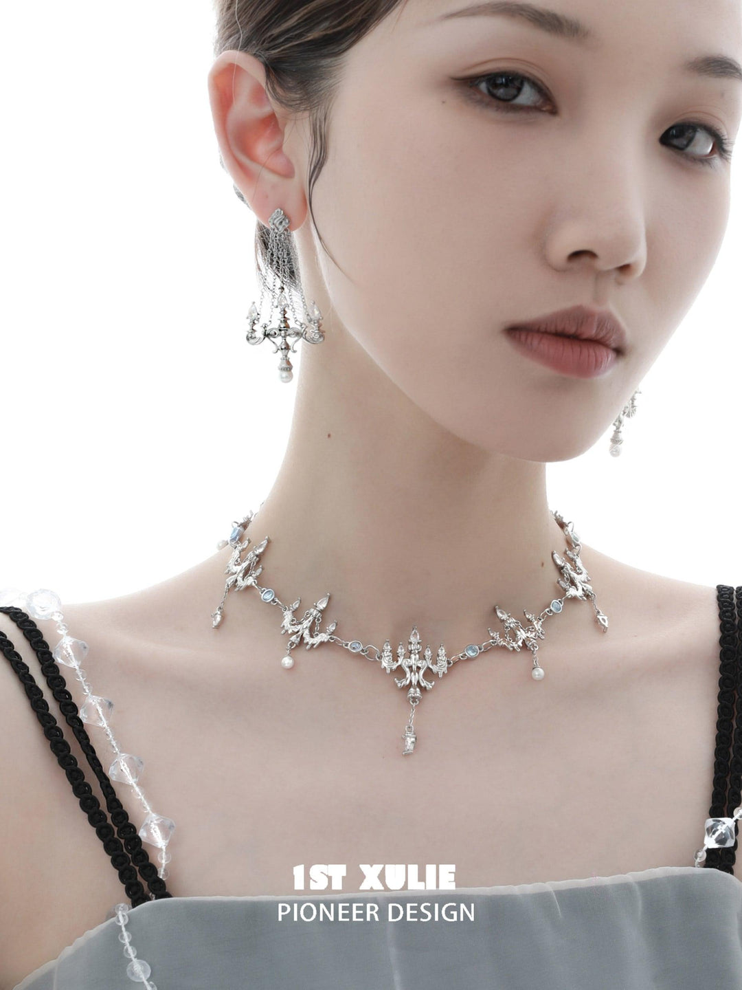 Crystal Palace S925 18K Platinum Plated Crystal Chandelier Necklaces Chokers™ - 1ST XULIE