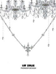 Crystal Palace S925 S925 Sterling Silver Crystal Chandelier Necklaces™ - 1ST XULIE