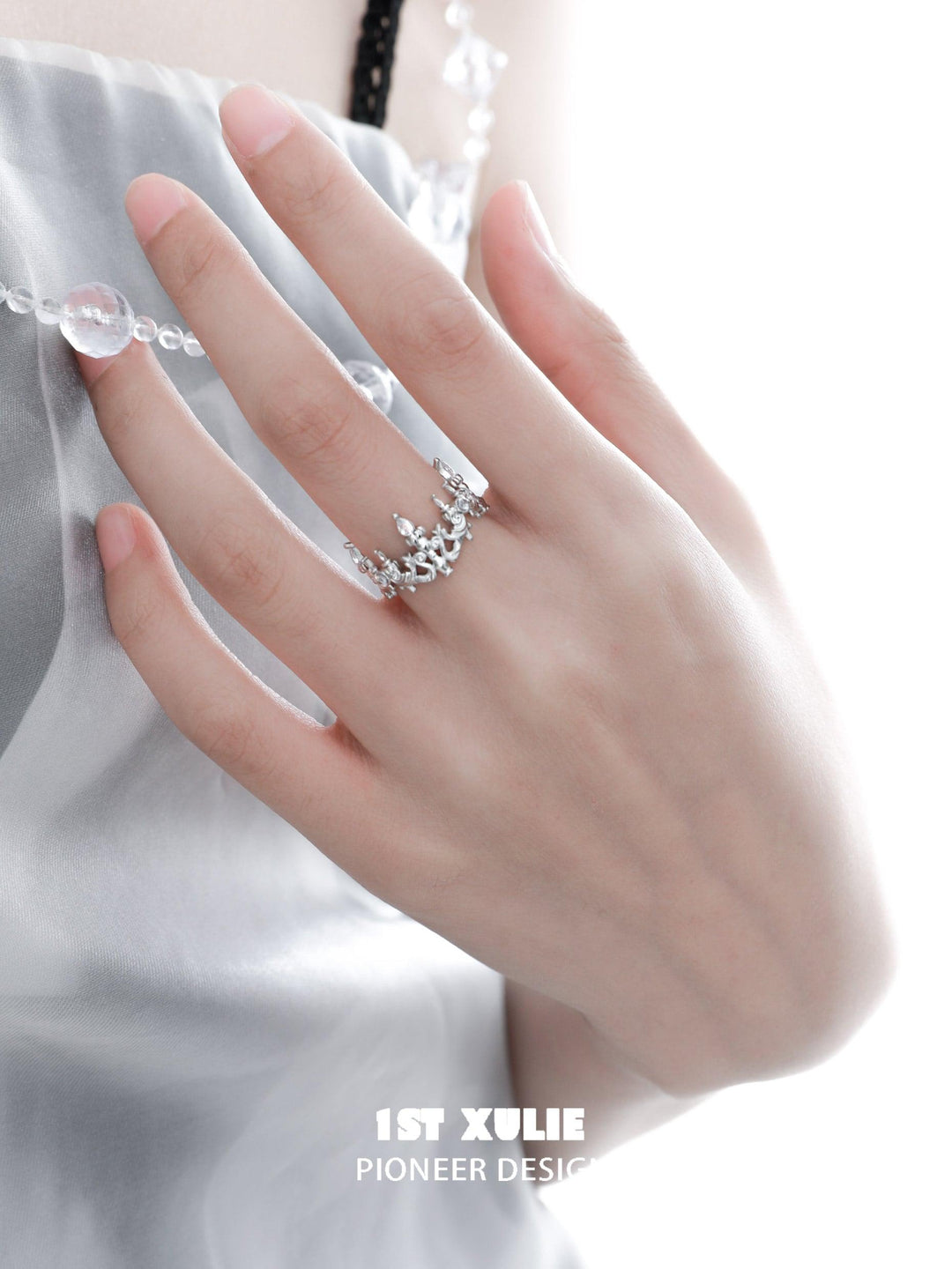 Crystal Palace S925 Sterling Silver Crystal Chandelier Rings™ - 1ST XULIE