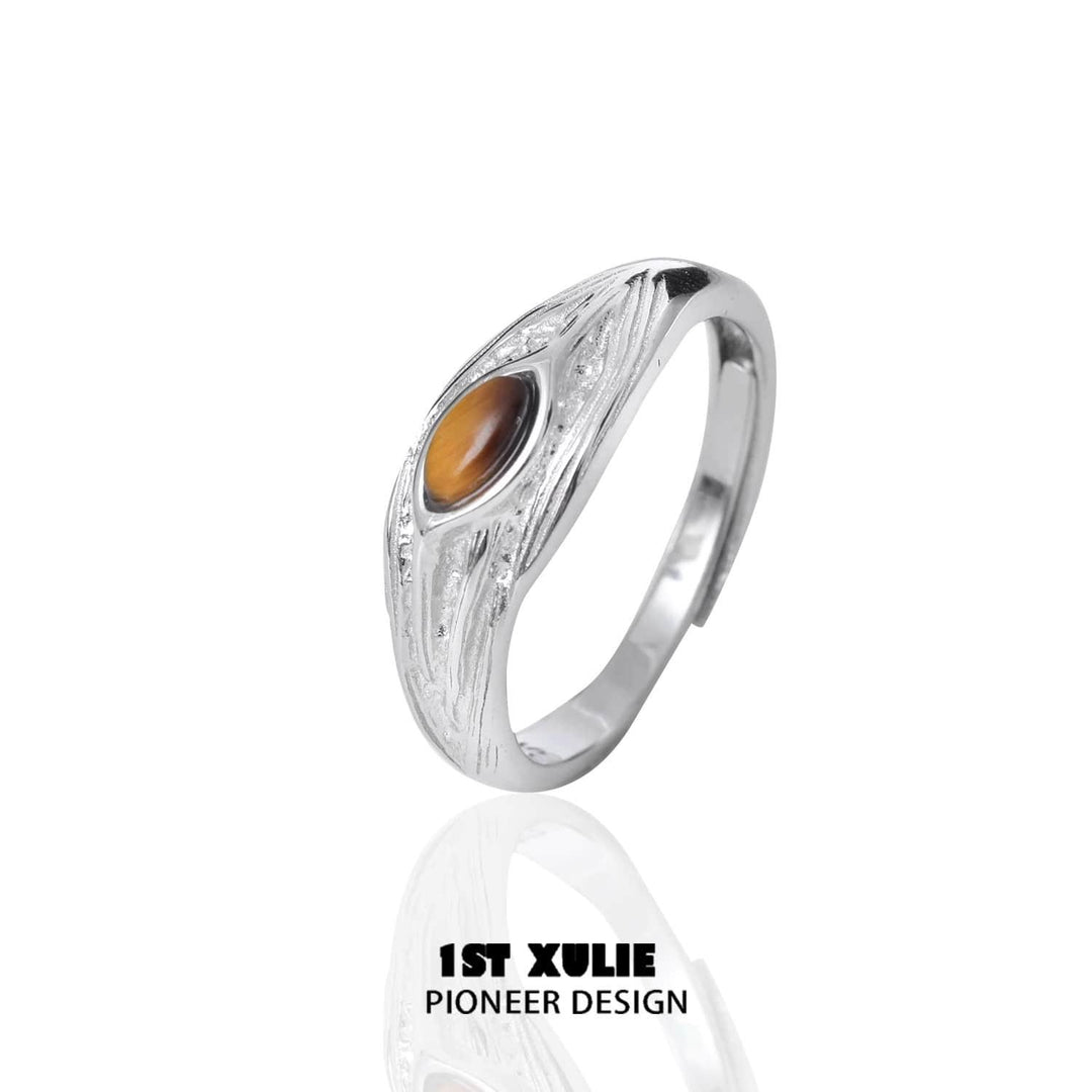 Desert Sunset Sterling Silver Tiger Eye Open-ended ring™ - 1ST XULIE