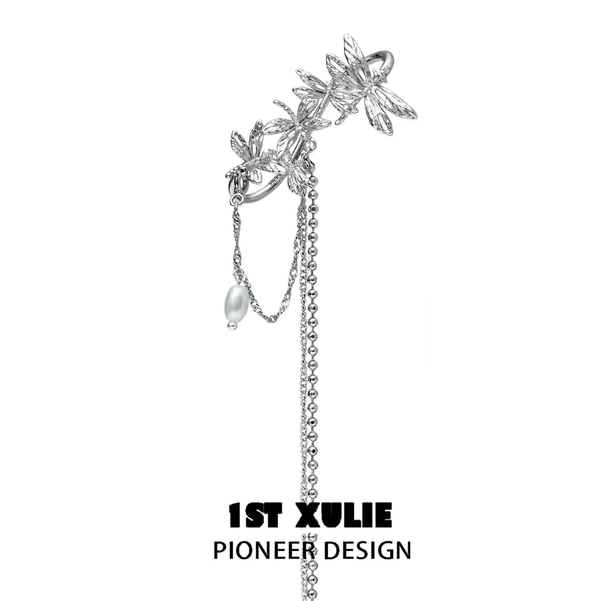 Dragonflies 18k Platinum Plated Tassel Ear Clips™ - 1ST XULIE